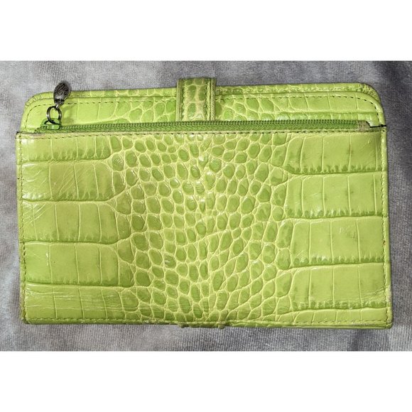Brighton Vintage Lime Leather Wallet - Picture 3 of 9